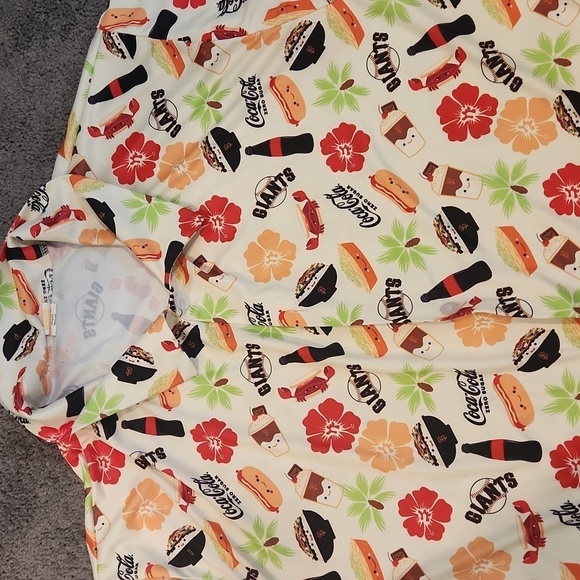 SF Giants Colorful Giants and Coca-Cola Themed Shirt - Picture 2 of 5